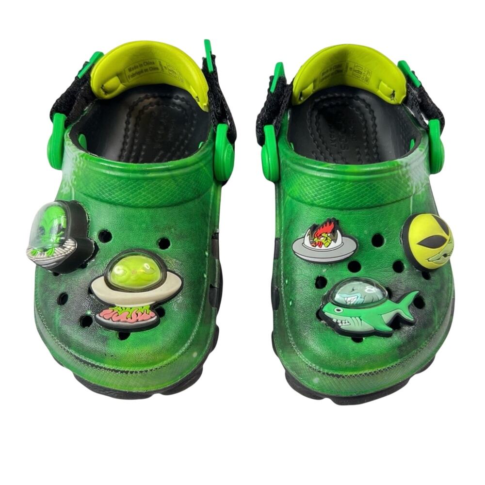 Crocs Ron English Area 54 All Terrain Clogs Size C6 6 Toddler Green Alien UFO